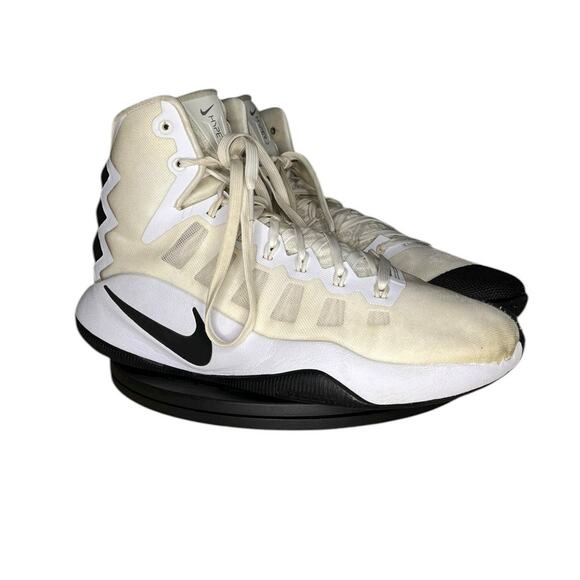 Mens Nike Hyperdunk TB High Basketball Sneakers Size 9 White Black - Picture 3 of 6